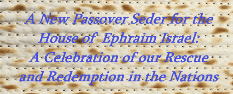 “A Celebration of the Rescue of the House of Israel (Ephraim)”, a new Passover Seder